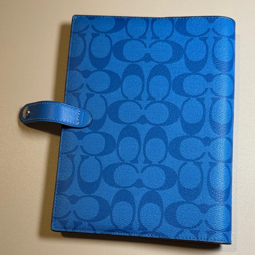 Coach Signature C Blue Notebook - Picture 3 of 3